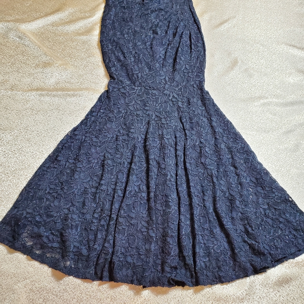 SOLD!!! Navy-blue lace, Mermaid Elegant Maxi dress - Picture 4 of 5